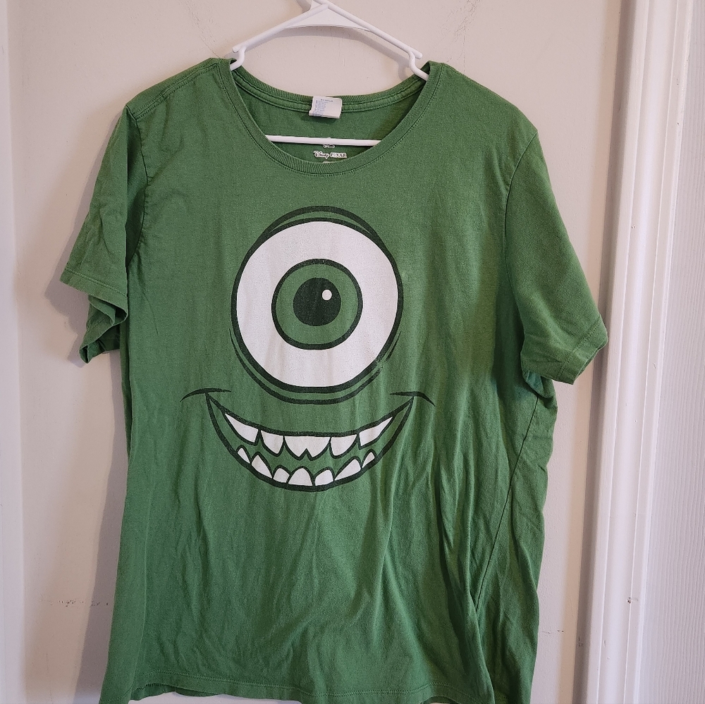 Disney Pixar Monsters Inc Mike Wysouski Green Graphic Tee XXL Costume
